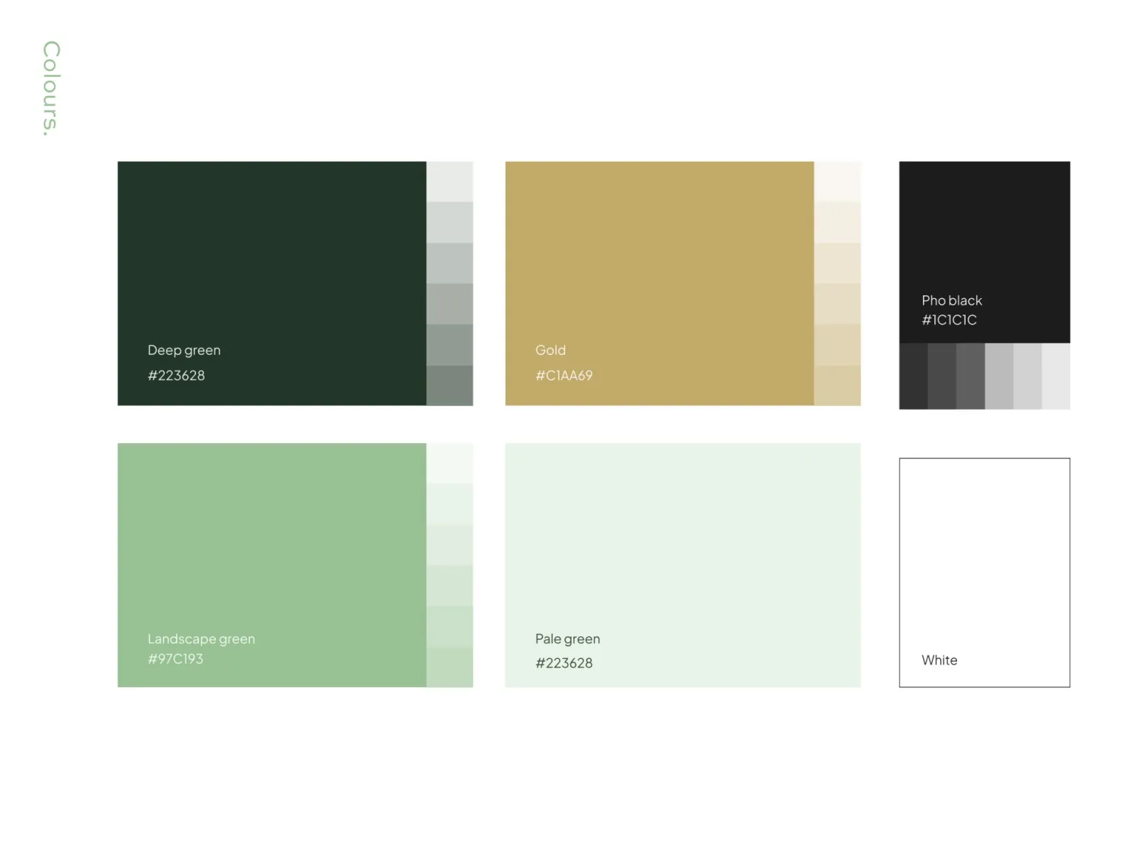Greenvest colour palette