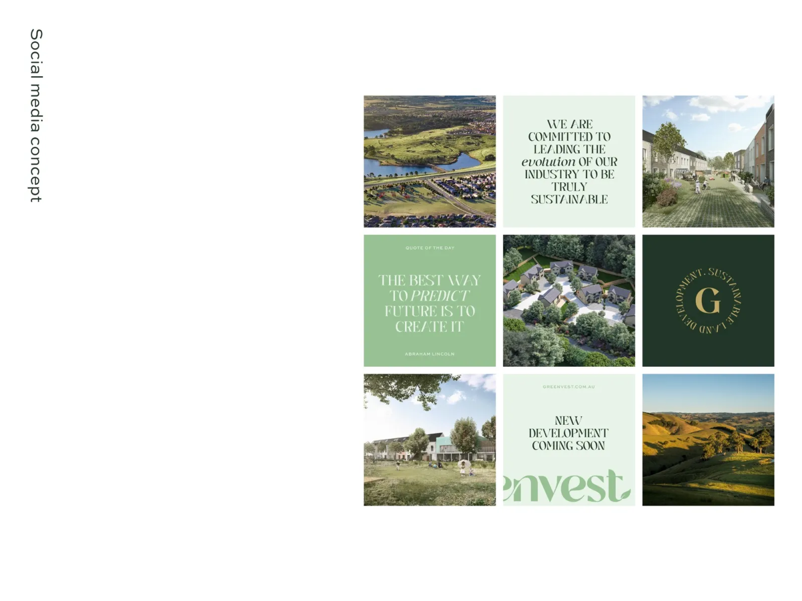 Greenvest social media grid