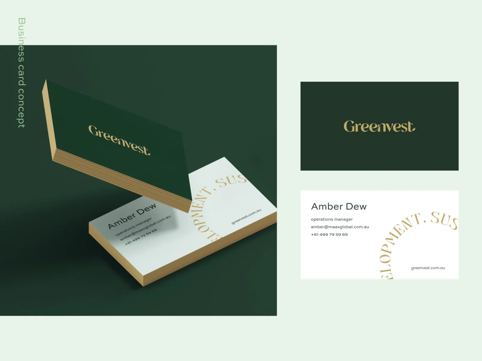 Greenvest business cards