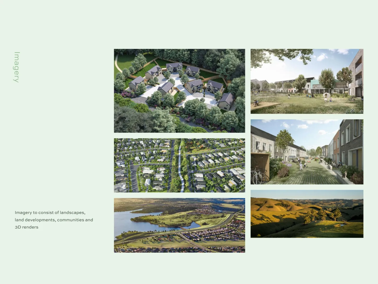 Greenvest imagery of landscapes and communities